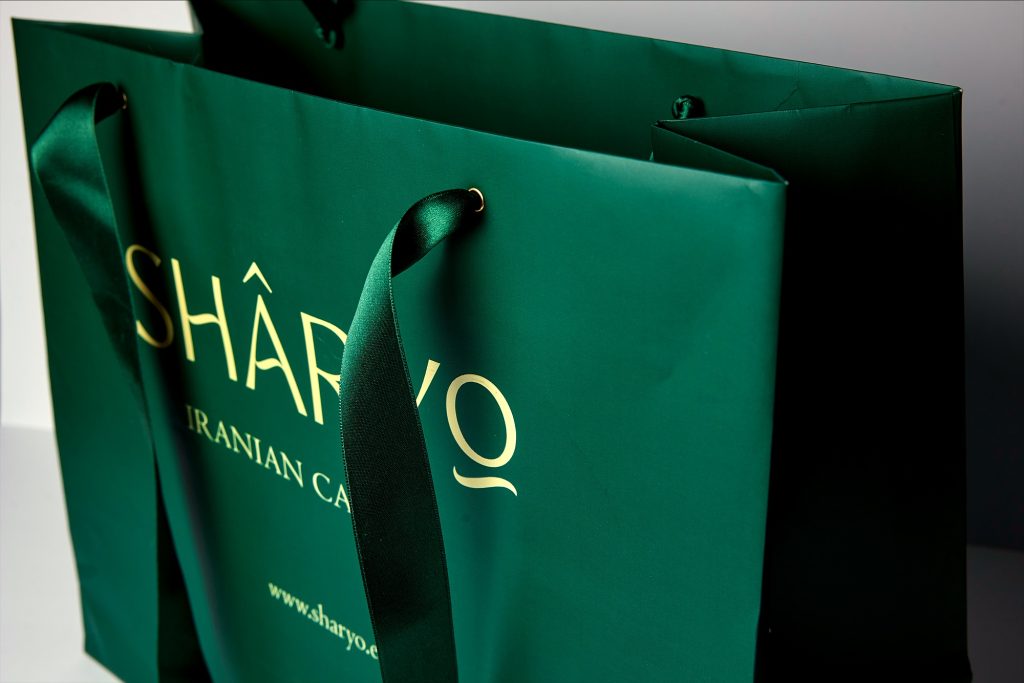 Sharyo bag with ribbon handles