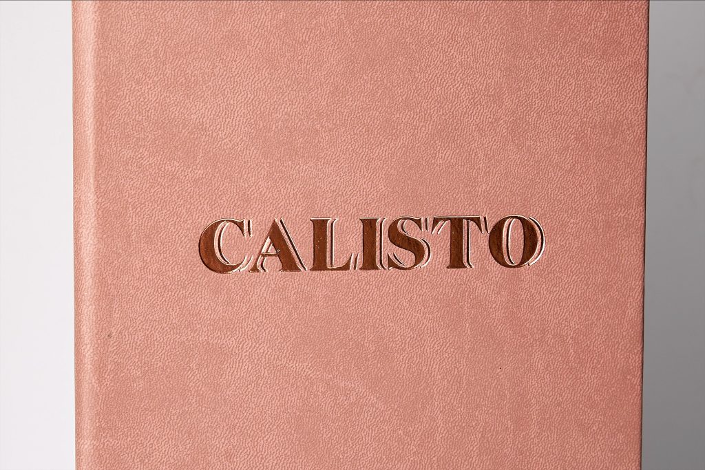 Carta Calisto · estampación en rosa
