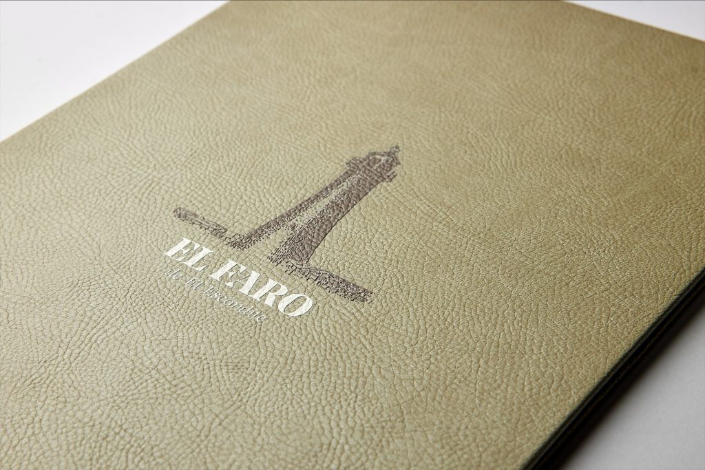 Carta El Faro · polipiel con serigrafía