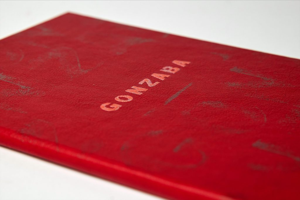 Carta Gonzaba · relieve serigráfico a color