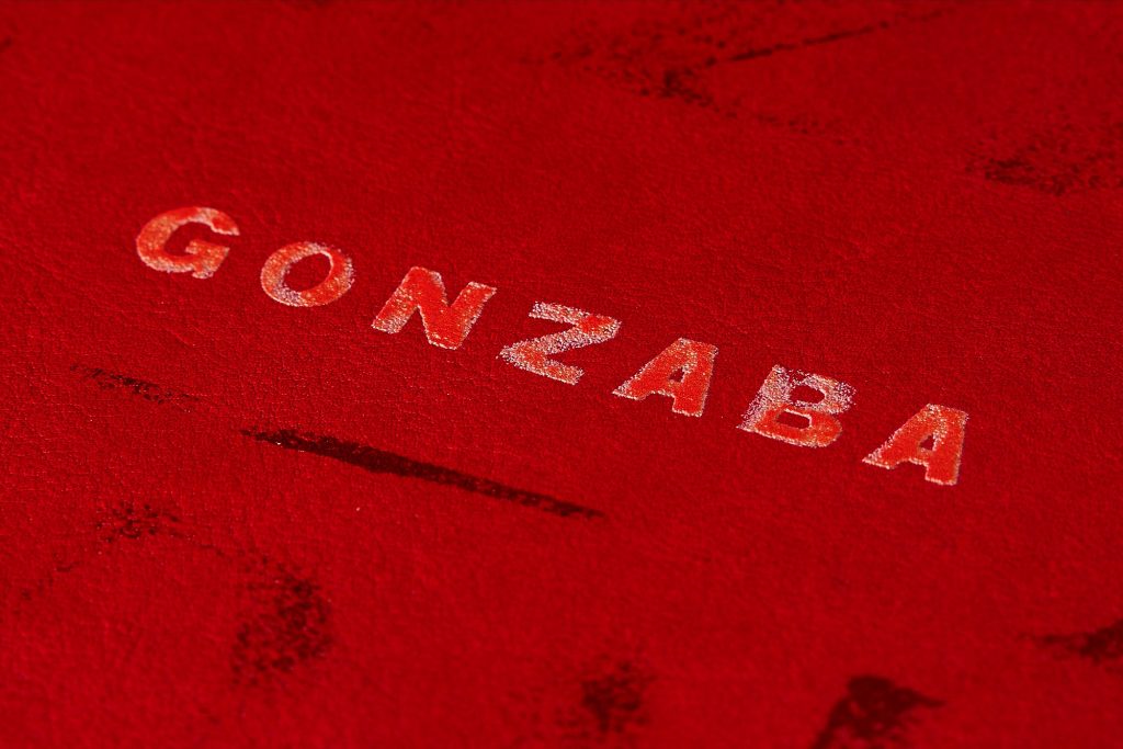 Menu with colour screen-printed relief