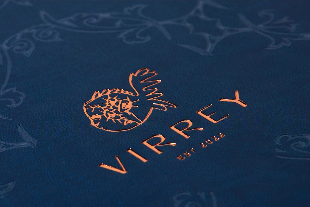 Copper foil and blind embossing