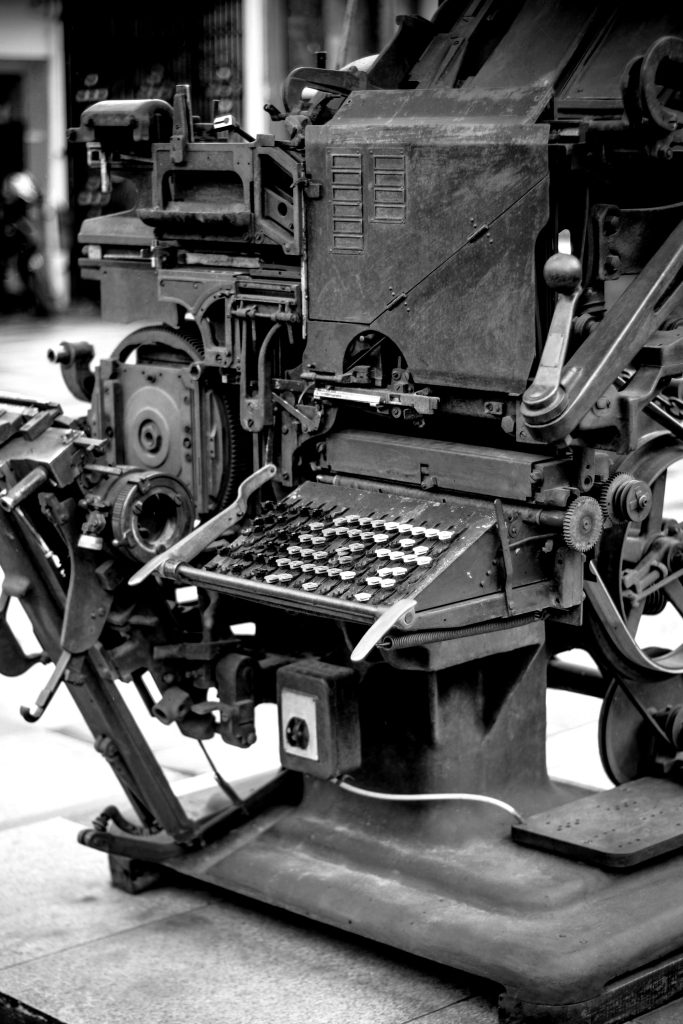 Antique printing press