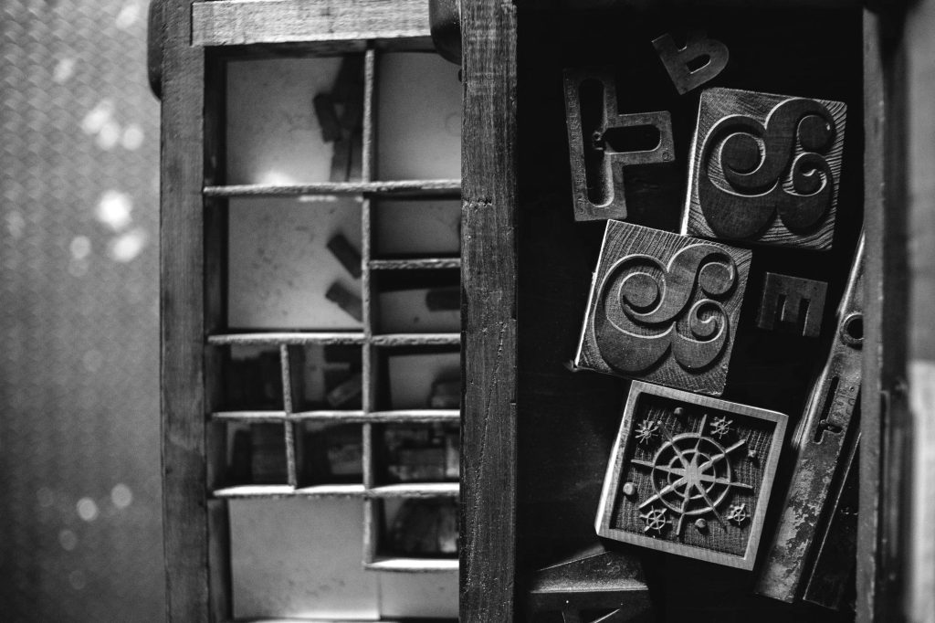 Wooden printing type